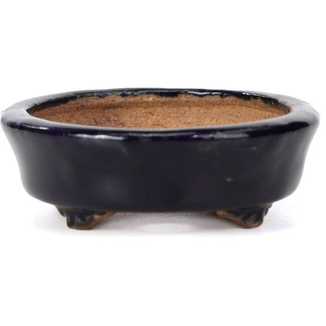 Vaso bonsai ovale blu di Hattori - 107 x 91 x 32 mm