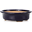 Ovale blaue Bonsaischale von Hattori - 146 x 118 x 41 mm