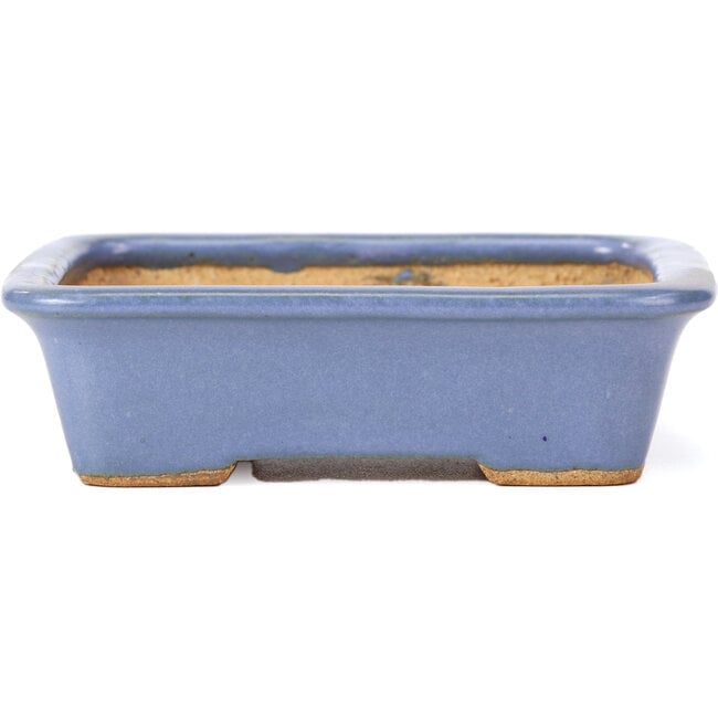 Vaso per bonsai rettangolare blu di Hattori - 133 x 100 x 38 mm