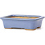 Rectangular blue bonsai pot by Hattori - 133 x 100 x 38 mm