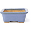 Rectangular blue bonsai pot by Hattori - 133 x 100 x 38 mm