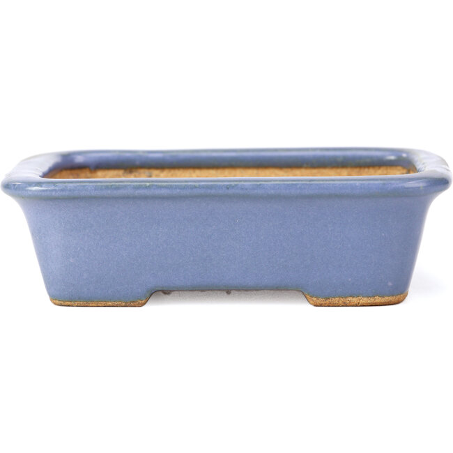 Vaso per bonsai rettangolare blu di Hattori - 133 x 100 x 38 mm