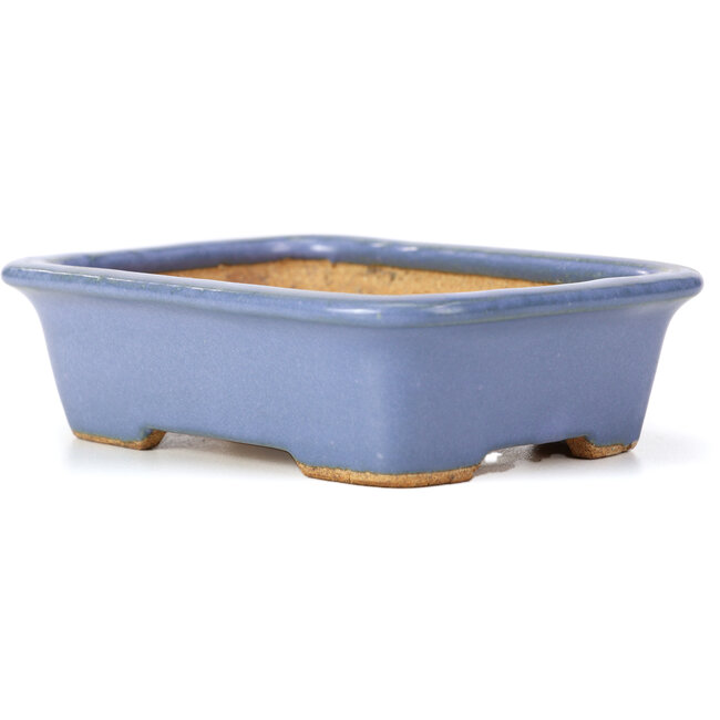 Vaso per bonsai rettangolare blu di Hattori - 133 x 100 x 38 mm