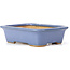 Pot à bonsaï rectangulaire bleu par Hattori - 133 x 100 x 38 mm