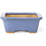 Rechteckige blaue Bonsaischale von Hattori - 133 x 100 x 38 mm