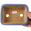 Pot à bonsaï rectangulaire bleu par Hattori - 133 x 100 x 38 mm