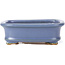 Rectangular blue bonsai pot by Hattori - 126 x 100 x 42 mm