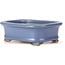 Vaso bonsai rettangolare blu di Hattori - 126 x 100 x 42 mm