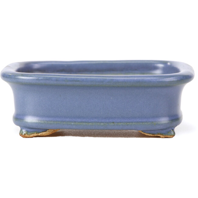 Vaso bonsai rettangolare blu di Hattori - 126 x 100 x 42 mm