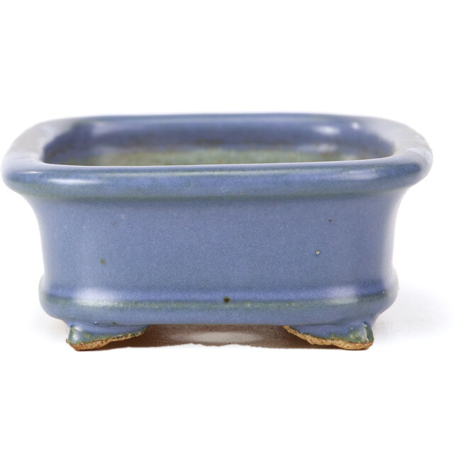 Vaso bonsai rettangolare blu di Hattori - 126 x 100 x 42 mm