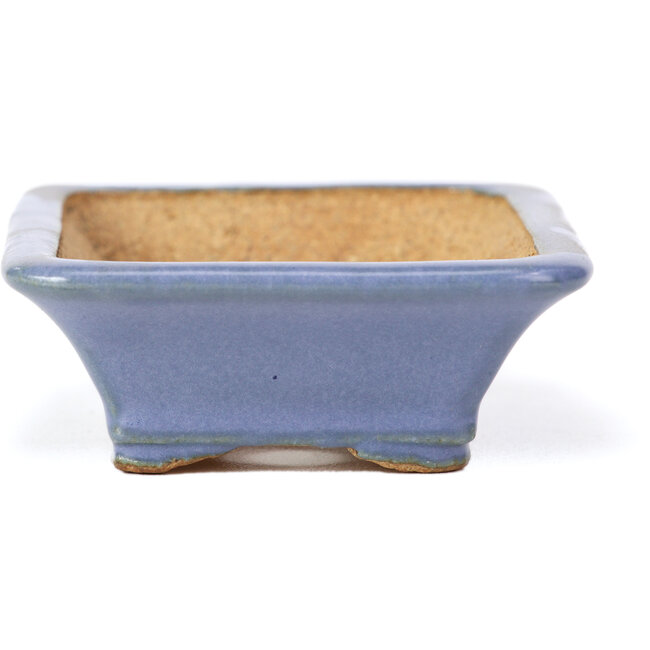 Maceta de bonsái rectangular azul de Hattori - 106 x 81 x 32 mm