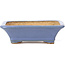 Pot à bonsaï rectangulaire bleu par Hattori - 106 x 81 x 32 mm