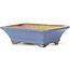 Rectangular blue bonsai pot by Hattori - 106 x 81 x 32 mm