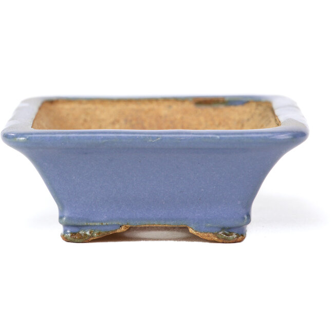 Maceta de bonsái rectangular azul de Hattori - 106 x 81 x 32 mm