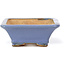 Rectangular blue bonsai pot by Hattori - 106 x 81 x 32 mm