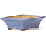 Rectangular blue bonsai pot by Hattori - 106 x 81 x 32 mm