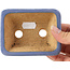 Rectangular blue bonsai pot by Hattori - 106 x 81 x 32 mm