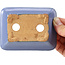 Pot à bonsaï rectangulaire bleu par Hattori - 106 x 81 x 32 mm