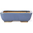 Rectangular blue bonsai pot by Hattori - 108 x 81 x 33 mm