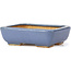 Rectangular blue bonsai pot by Hattori - 108 x 81 x 33 mm