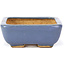 Rectangular blue bonsai pot by Hattori - 108 x 81 x 33 mm