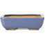 Rectangular blue bonsai pot by Hattori - 108 x 81 x 33 mm