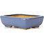 Rectangular blue bonsai pot by Hattori - 108 x 81 x 33 mm