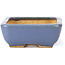 Rectangular blue bonsai pot by Hattori - 108 x 81 x 33 mm