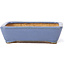 Rectangular blue bonsai pot by Hattori - 105 x 82 x 30 mm