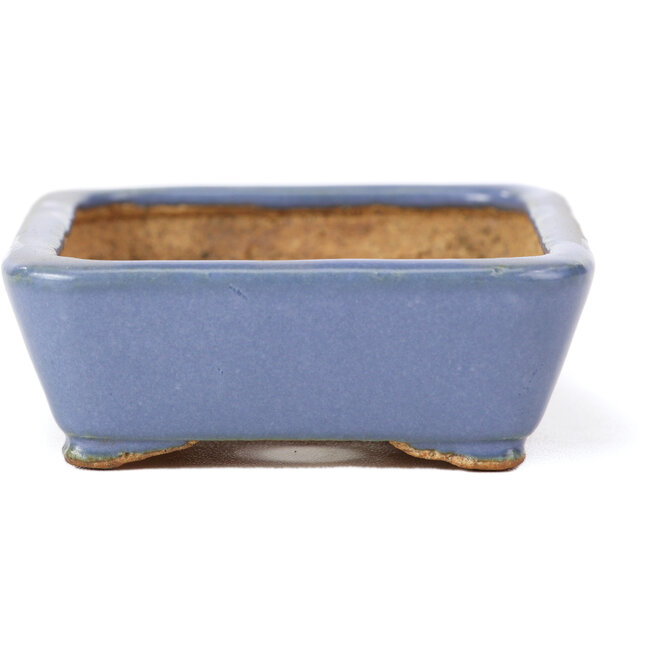 Vaso per bonsai rettangolare blu di Hattori - 105 x 82 x 30 mm