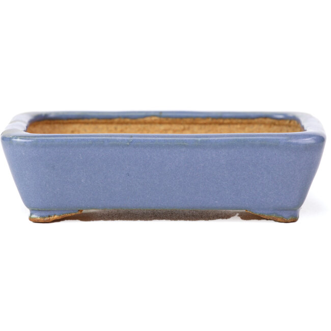Vaso per bonsai rettangolare blu di Hattori - 105 x 82 x 30 mm