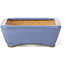 Rectangular blue bonsai pot by Hattori - 105 x 82 x 30 mm