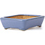 Rectangular blue bonsai pot by Hattori - 105 x 82 x 30 mm