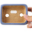 Rechteckige blaue Bonsaischale von Hattori - 105 x 82 x 30 mm