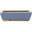 Rectangular blue bonsai pot by Hattori - 133 x 93 x 37 mm