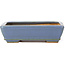 Rectangular blue bonsai pot by Hattori - 133 x 93 x 37 mm