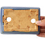 Pot à bonsaï rectangulaire bleu par Hattori - 133 x 93 x 37 mm