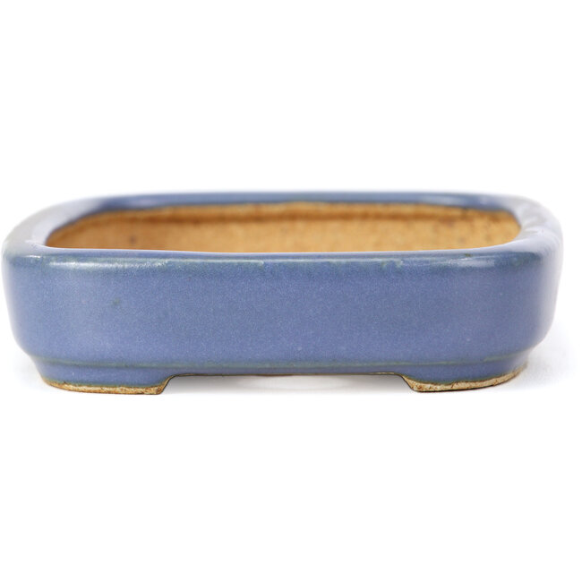 Rechthoekige blauwe bonsaipot van Hattori - 128 x 95 x 23 mm