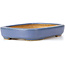 Rectangular blue bonsai pot by Hattori - 128 x 95 x 23 mm