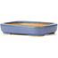 Pot à bonsaï rectangulaire bleu par Hattori - 128 x 95 x 23 mm