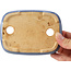 Rechteckige blaue Bonsaischale von Hattori - 128 x 95 x 23 mm