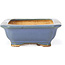 Rectangular blue bonsai pot by Hattori - 137 x 99 x 38 mm