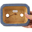 Pot à bonsaï rectangulaire bleu par Hattori - 137 x 99 x 38 mm