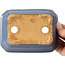 Pot à bonsaï rectangulaire bleu par Hattori - 137 x 99 x 38 mm