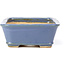 Rectangular blue bonsai pot by Hattori - 142 x 106 x 42 mm