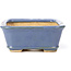 Rectangular blue bonsai pot by Hattori - 142 x 106 x 42 mm