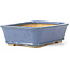 Rectangular blue bonsai pot by Hattori - 142 x 106 x 42 mm