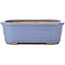 Rectangular blue bonsai pot by Hattori - 126 x 95 x 40 mm