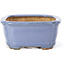 Rectangular blue bonsai pot by Hattori - 126 x 95 x 40 mm