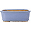 Rectangular blue bonsai pot by Hattori - 126 x 95 x 40 mm